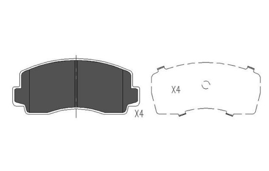 Brake Pad Set, disc brake KBP-5528 Kavo parts