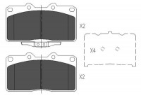 Brake Pad Set, disc brake KBP-5529 Kavo parts