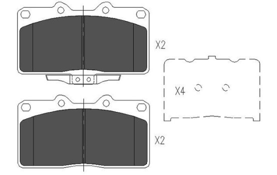 Brake Pad Set, disc brake KBP-5529 Kavo parts