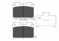 Brake Pad Set, disc brake KBP-5531 Kavo parts