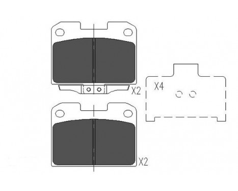 Brake Pad Set, disc brake KBP-5531 Kavo parts