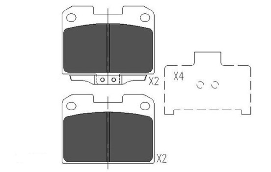 Brake Pad Set, disc brake KBP-5531 Kavo parts