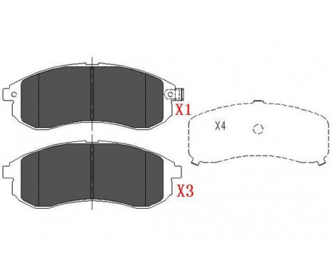 Brake Pad Set, disc brake KBP-5533 Kavo parts