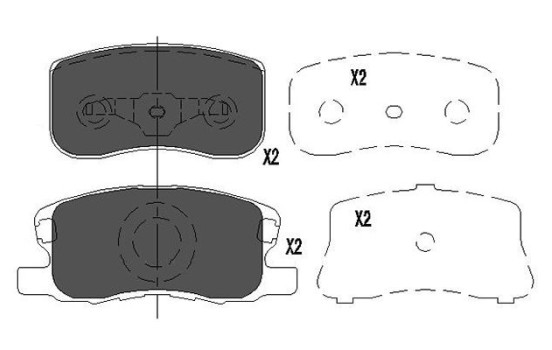 Brake Pad Set, disc brake KBP-5534 Kavo parts
