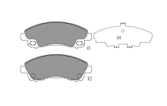 Brake Pad Set, disc brake KBP-5549 Kavo parts