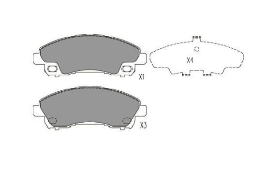 Brake Pad Set, disc brake KBP-5549 Kavo parts, Image 2