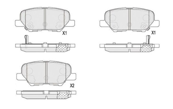 Brake Pad Set, disc brake KBP-5551 Kavo parts, Image 2