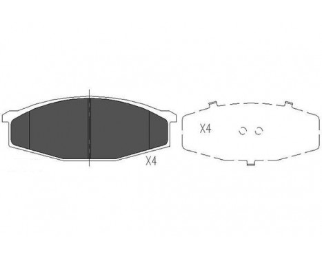 Brake Pad Set, disc brake KBP-6501 Kavo parts