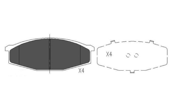 Brake Pad Set, disc brake KBP-6501 Kavo parts