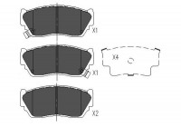 Brake Pad Set, disc brake KBP-6504 Kavo parts
