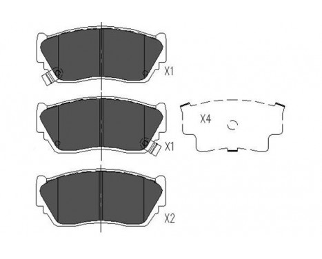 Brake Pad Set, disc brake KBP-6504 Kavo parts