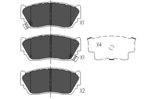 Brake Pad Set, disc brake KBP-6504 Kavo parts