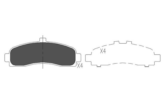 Brake Pad Set, disc brake KBP-6505 Kavo parts