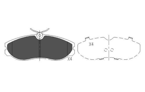 Brake Pad Set, disc brake KBP-6506 Kavo parts