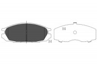 Brake Pad Set, disc brake KBP-6510 Kavo parts