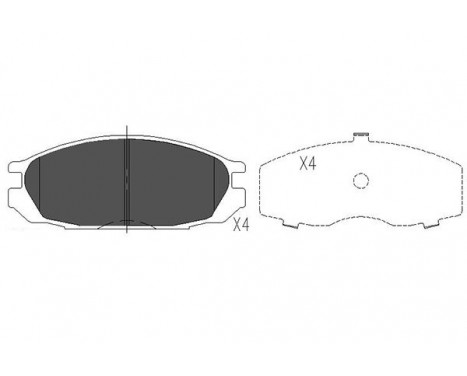 Brake Pad Set, disc brake KBP-6510 Kavo parts
