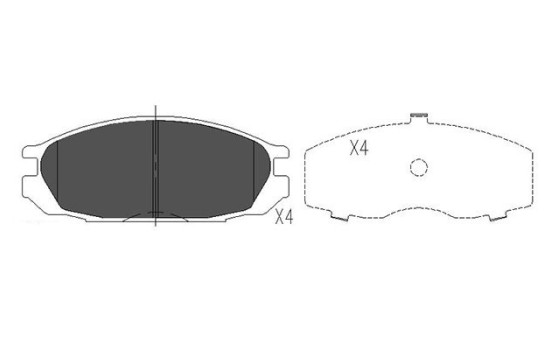 Brake Pad Set, disc brake KBP-6510 Kavo parts