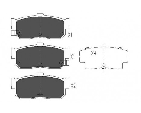 Brake Pad Set, disc brake KBP-6513 Kavo parts