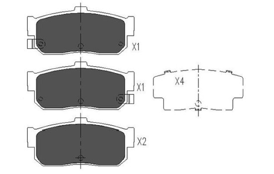 Brake Pad Set, disc brake KBP-6513 Kavo parts