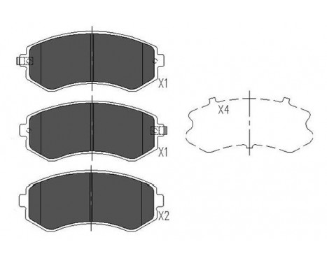 Brake Pad Set, disc brake KBP-6514 Kavo parts