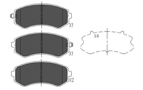 Brake Pad Set, disc brake KBP-6514 Kavo parts
