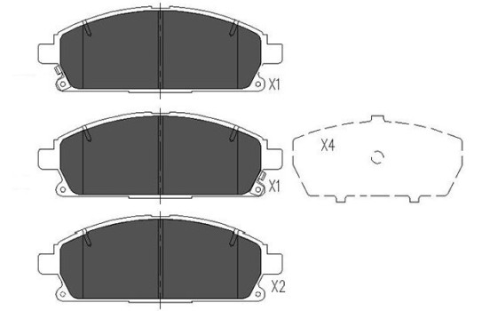 Brake Pad Set, disc brake KBP-6515 Kavo parts