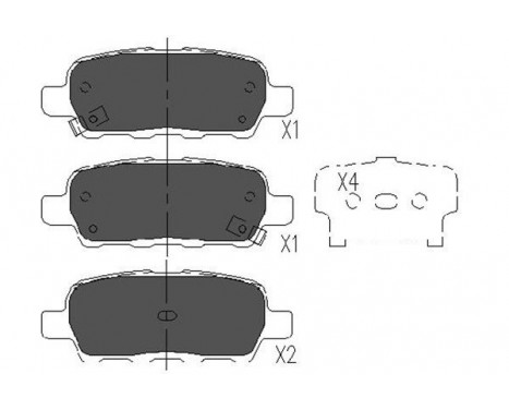 Brake Pad Set, disc brake KBP-6517 Kavo parts