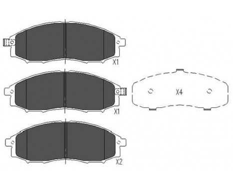 Brake Pad Set, disc brake KBP-6518 Kavo parts