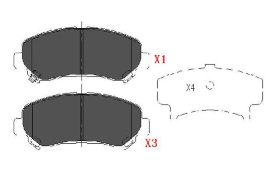 Brake Pad Set, disc brake KBP-6519 Kavo parts