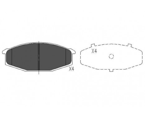 Brake Pad Set, disc brake KBP-6520 Kavo parts