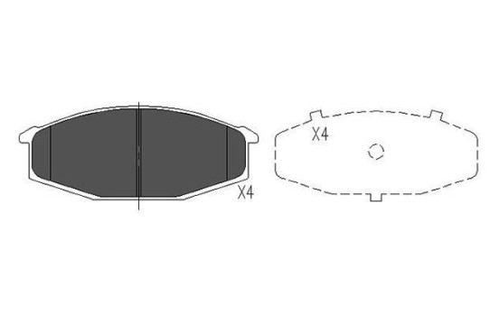 Brake Pad Set, disc brake KBP-6520 Kavo parts, Image 2