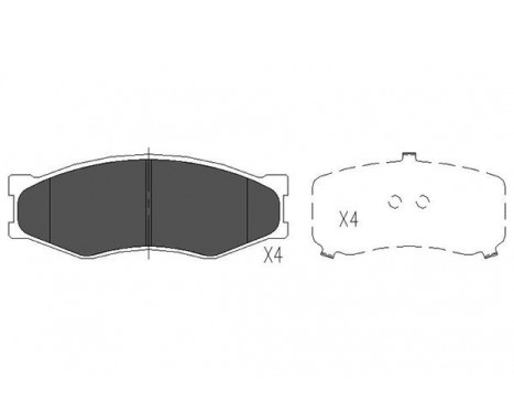 Brake Pad Set, disc brake KBP-6523 Kavo parts