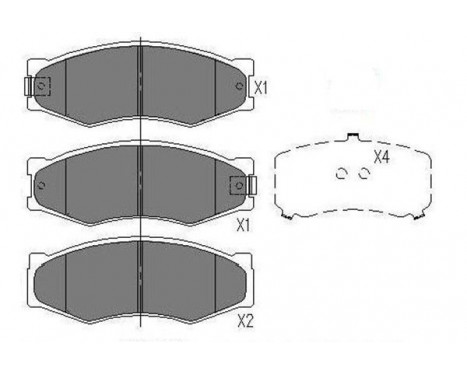 Brake Pad Set, disc brake KBP-6524 Kavo parts