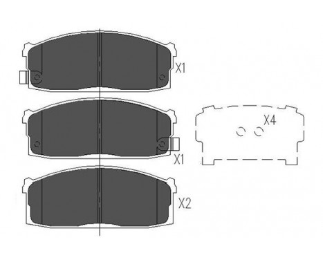 Brake Pad Set, disc brake KBP-6525 Kavo parts