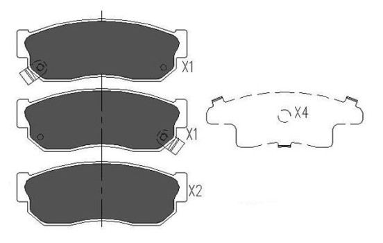 Brake Pad Set, disc brake KBP-6526 Kavo parts