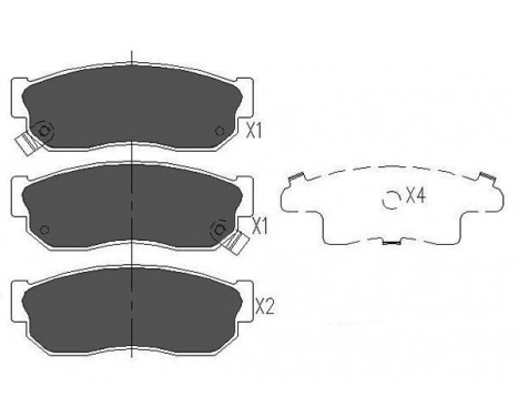 Brake Pad Set, disc brake KBP-6526 Kavo parts, Image 2