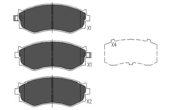 Brake Pad Set, disc brake KBP-6527 Kavo parts