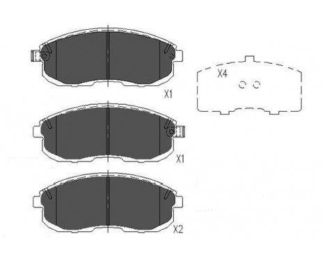 Brake Pad Set, disc brake KBP-6528 Kavo parts