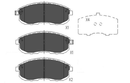 Brake Pad Set, disc brake KBP-6528 Kavo parts