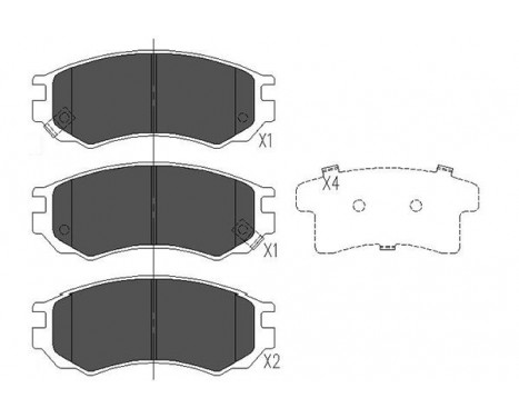 Brake Pad Set, disc brake KBP-6531 Kavo parts