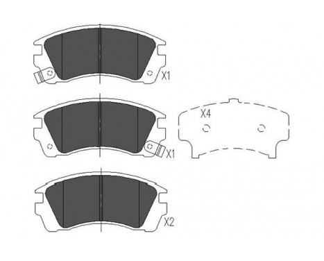 Brake Pad Set, disc brake KBP-6532 Kavo parts