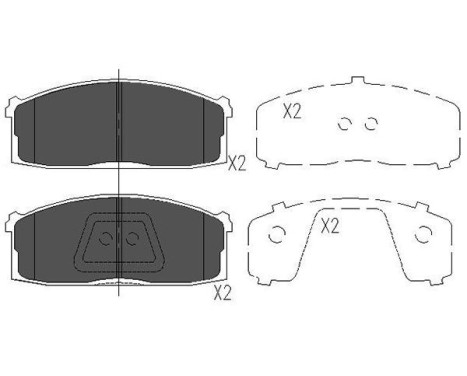 Brake Pad Set, disc brake KBP-6533 Kavo parts, Image 2