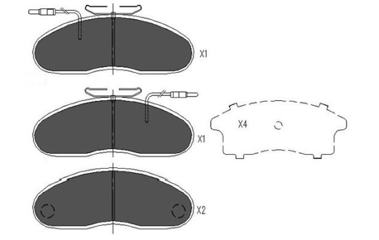 Brake Pad Set, disc brake KBP-6535 Kavo parts