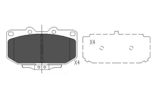 Brake Pad Set, disc brake KBP-6536 Kavo parts