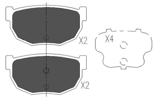 Brake Pad Set, disc brake KBP-6541 Kavo parts