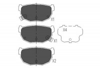 Brake Pad Set, disc brake KBP-6542 Kavo parts