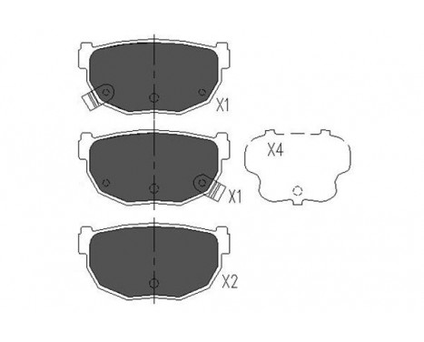 Brake Pad Set, disc brake KBP-6542 Kavo parts