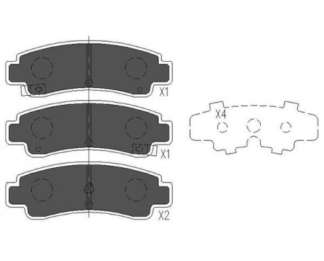 Brake Pad Set, disc brake KBP-6543 Kavo parts