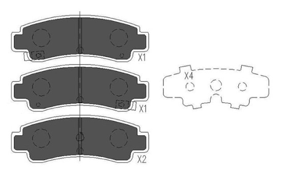 Brake Pad Set, disc brake KBP-6543 Kavo parts