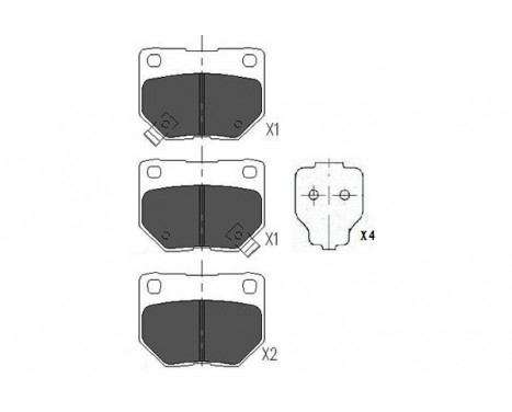 Brake Pad Set, disc brake KBP-6545 Kavo parts